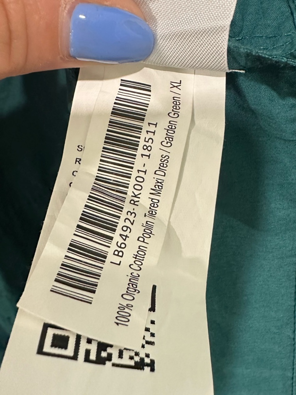 Quince Organic Cotton Poplin Tiered Maxi Dress Green XL Pockets - Picture 7 of 10